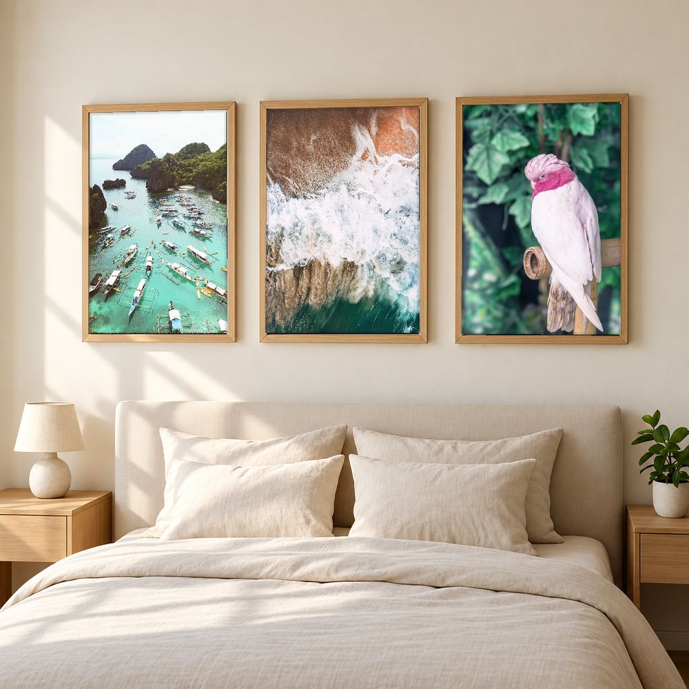 Set de 3 cuadros decorativos que combinan
