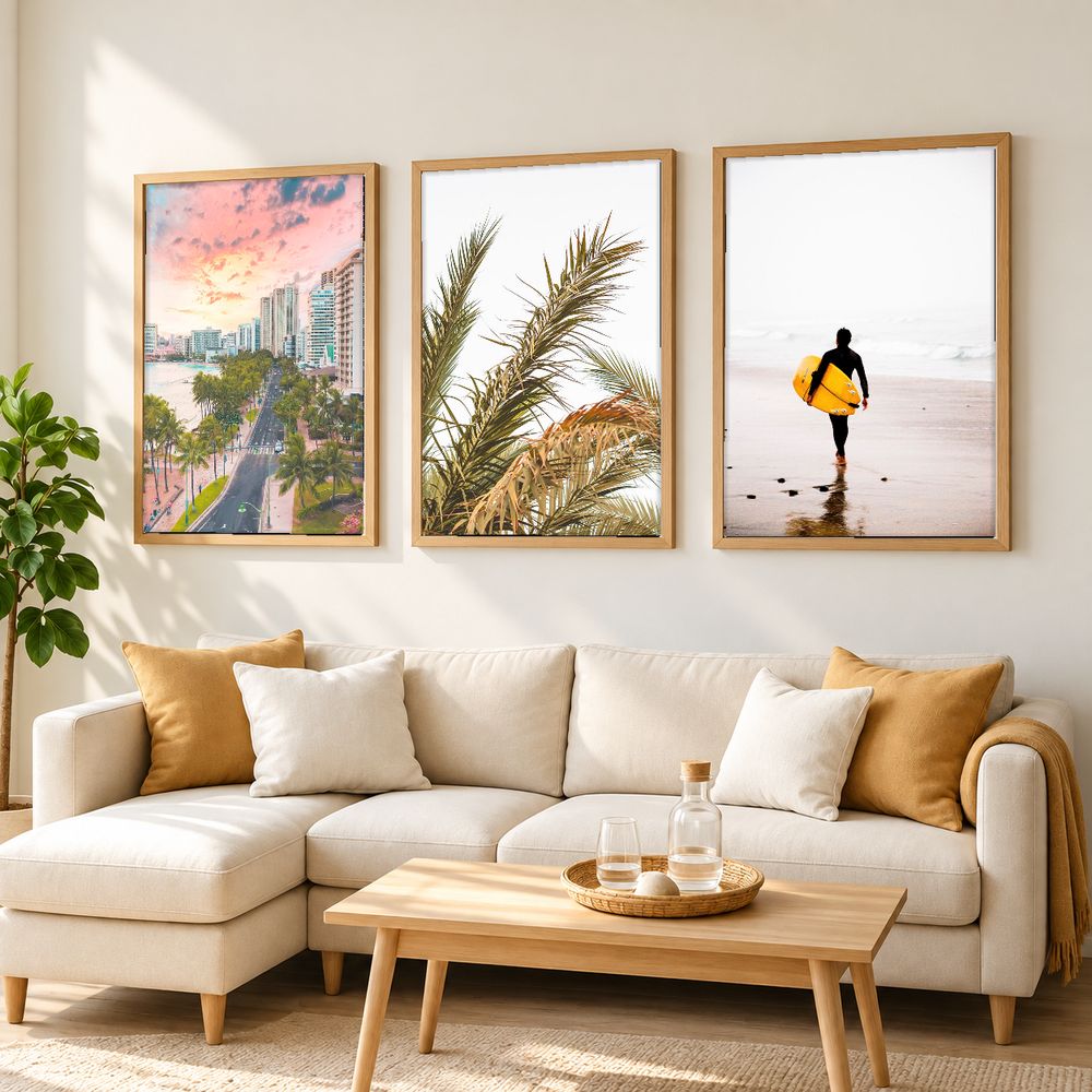 Set de 3 cuadros decorativos que combinan