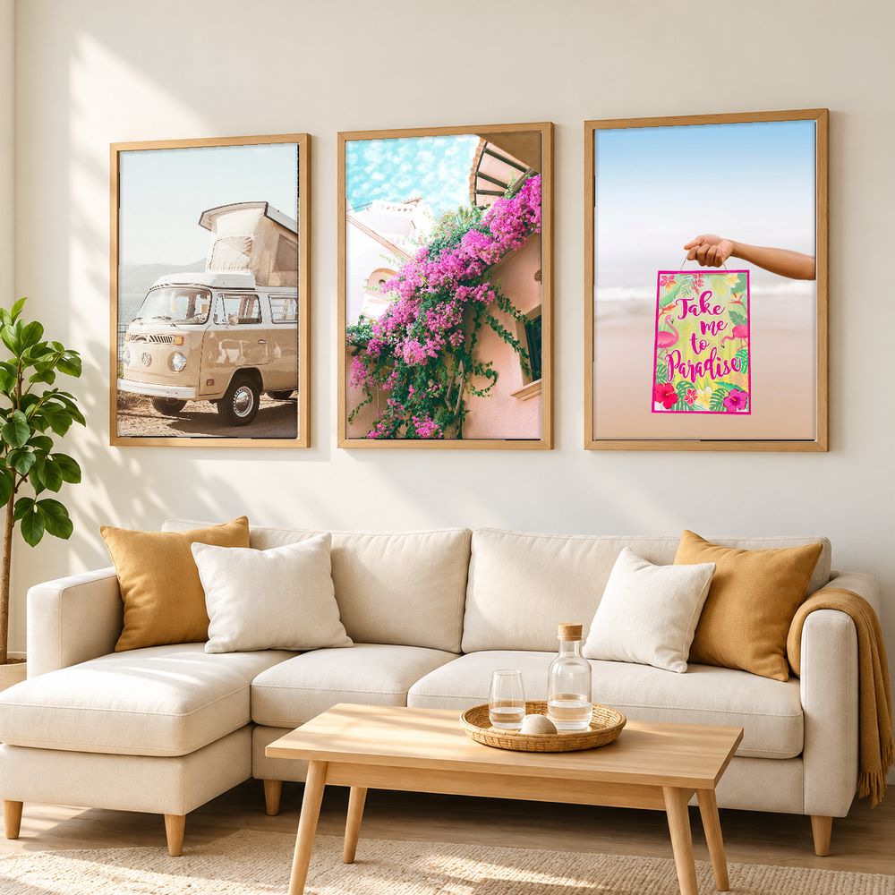 Set de 3 cuadros decorativos que combinan