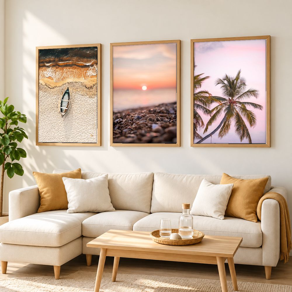Set de 3 cuadros decorativos que combinan