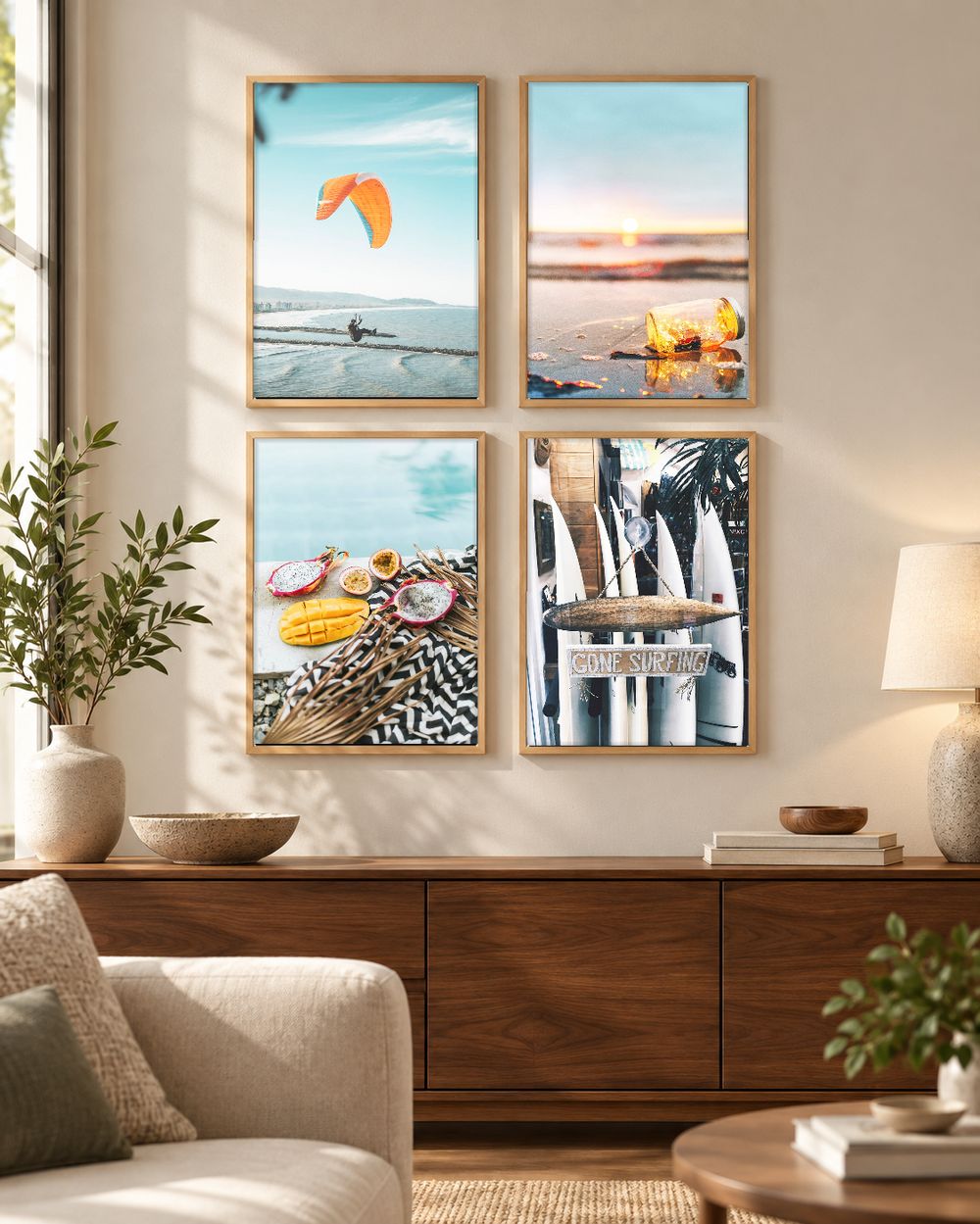Set de 4 cuadros decorativos que combinan