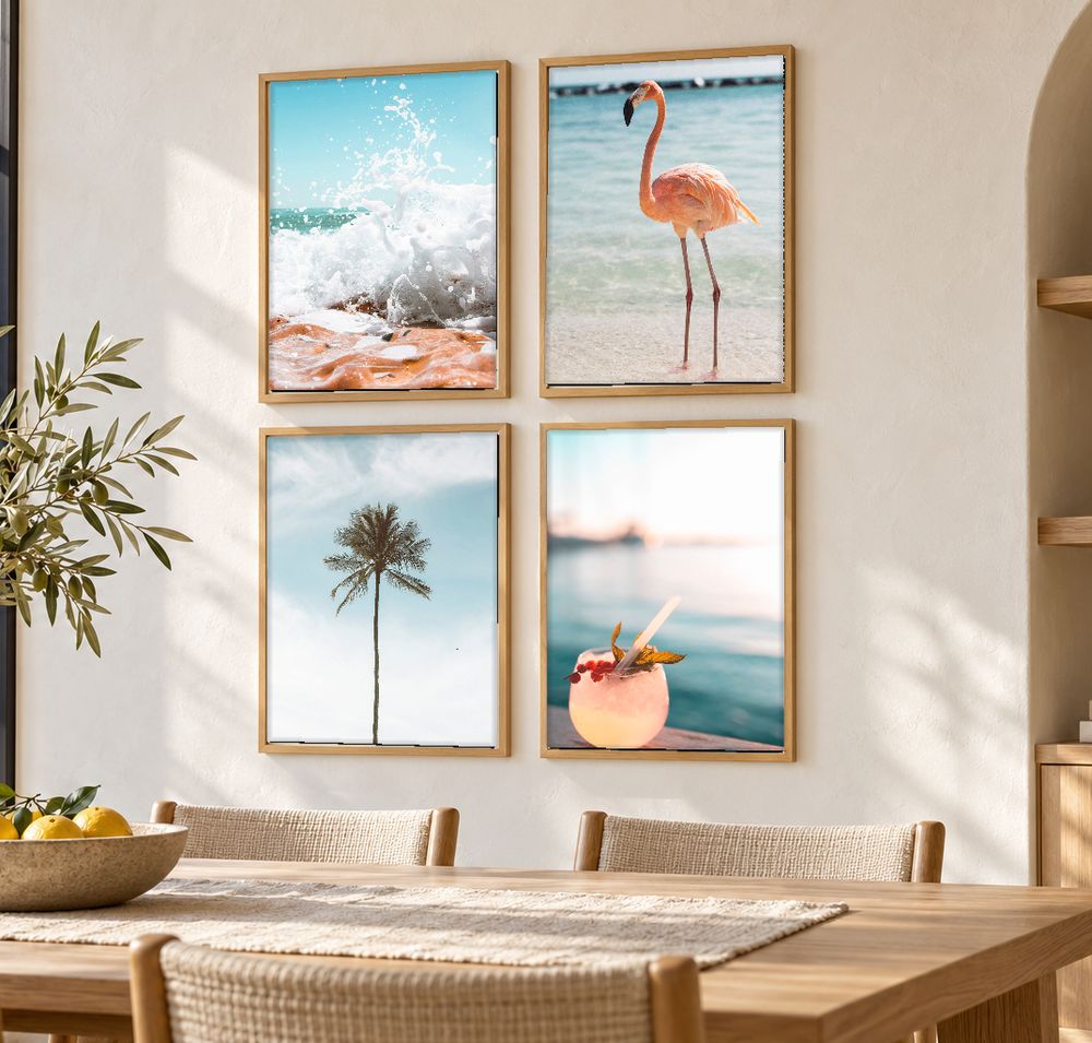 Set de 4 cuadros decorativos que combinan