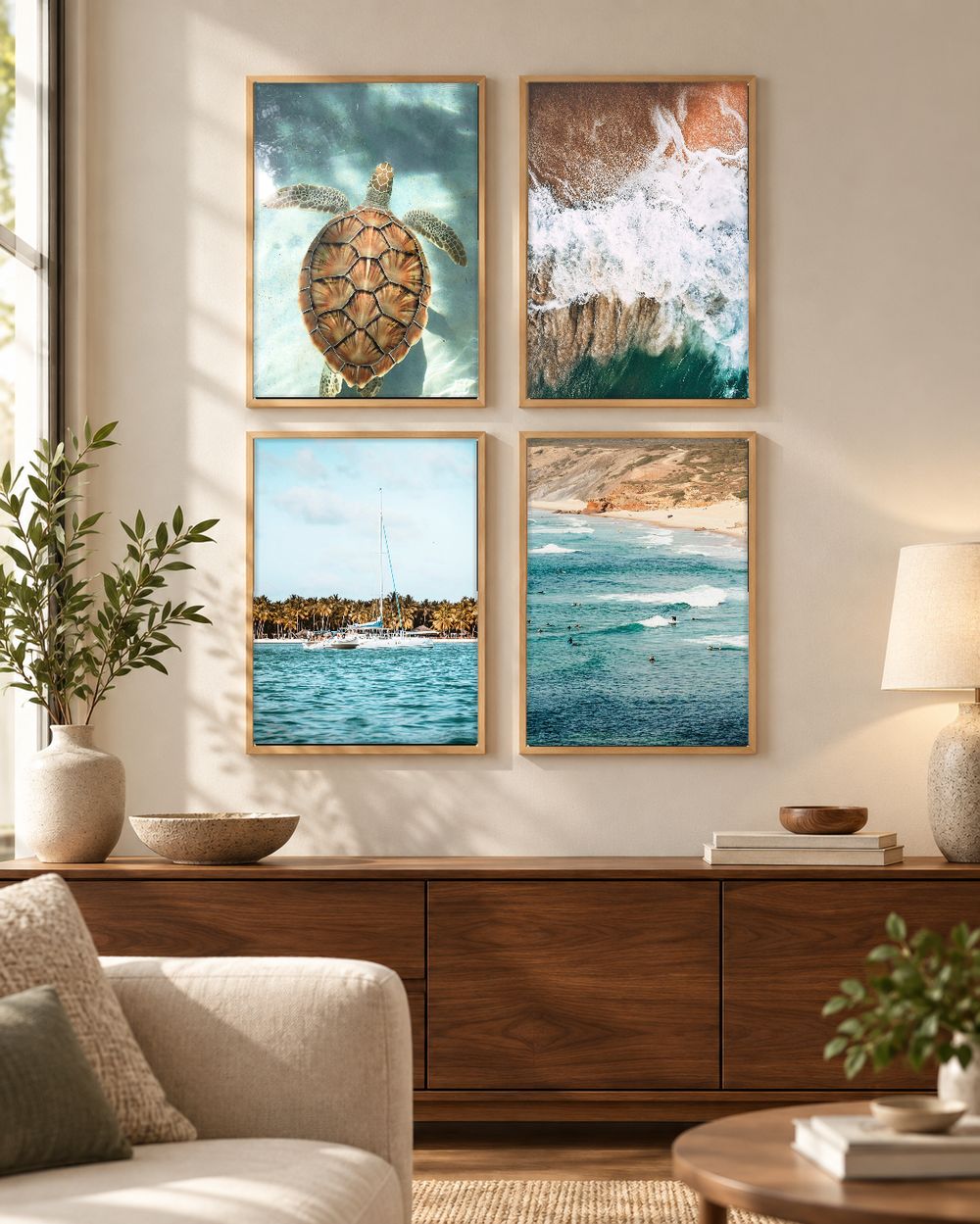 Set de 4 cuadros decorativos que combinan