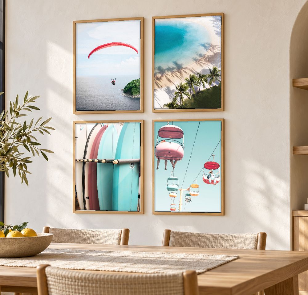 Set de 4 cuadros decorativos que combinan
