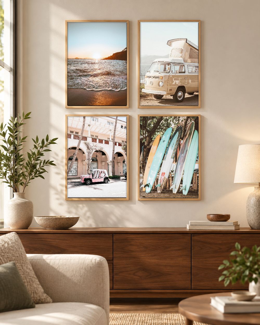 Set de 4 cuadros decorativos que combinan