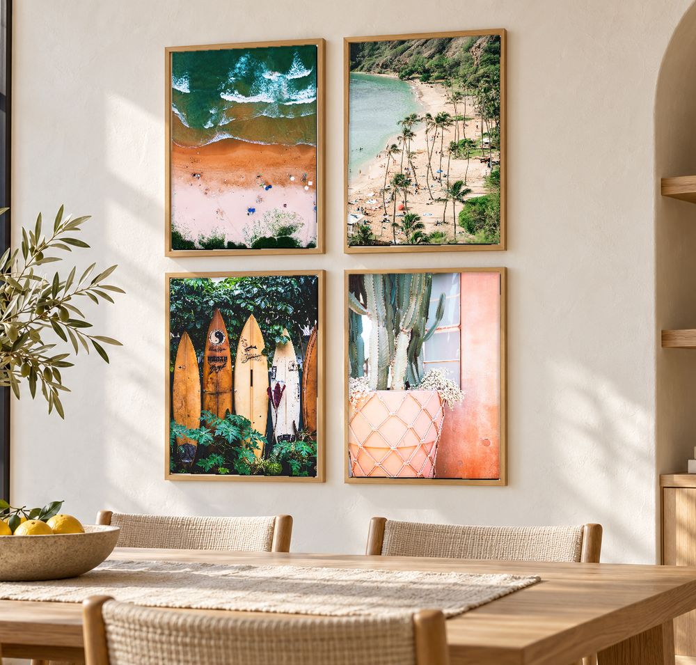 Set de 4 cuadros decorativos que combinan