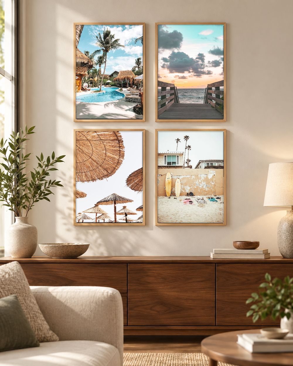 Set de 4 cuadros decorativos que combinan