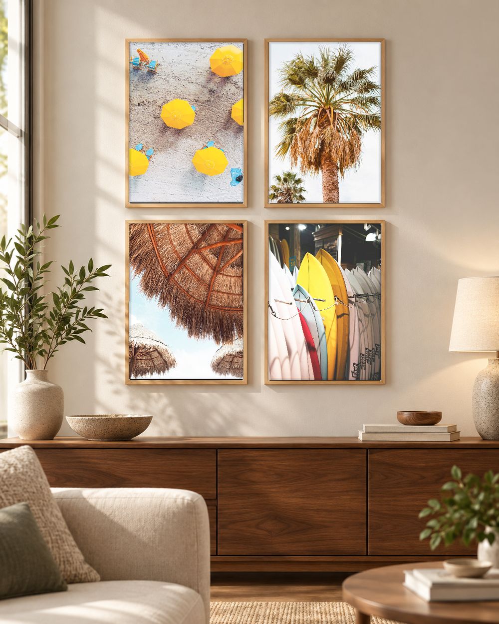 Set de 4 cuadros decorativos que combinan