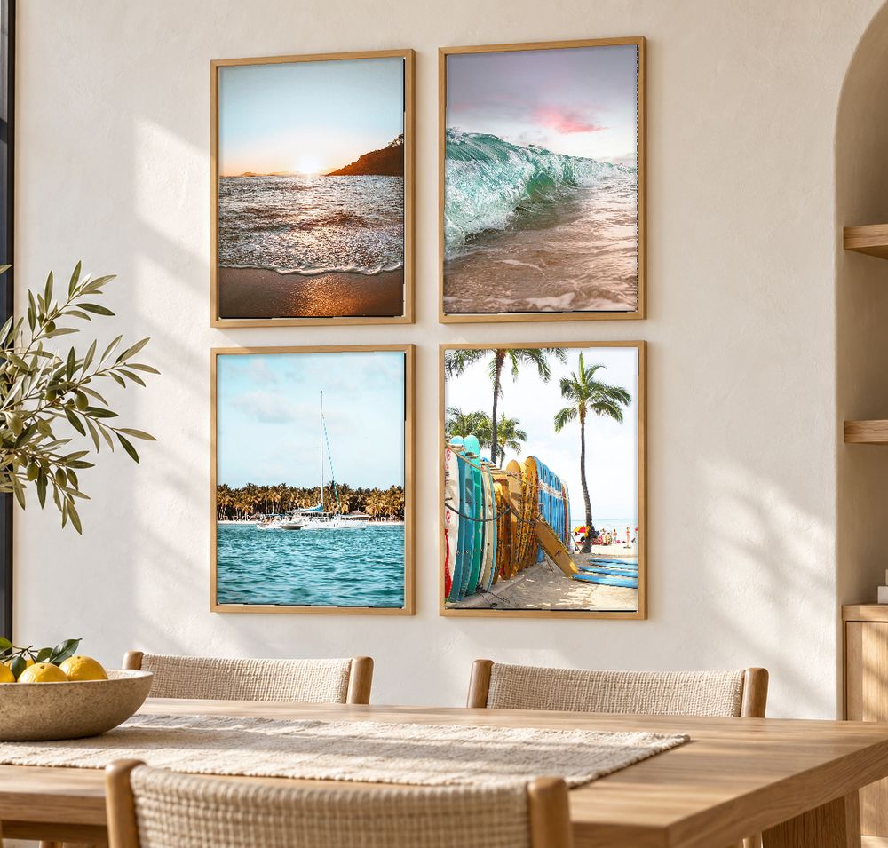 Set de 4 cuadros decorativos que combinan