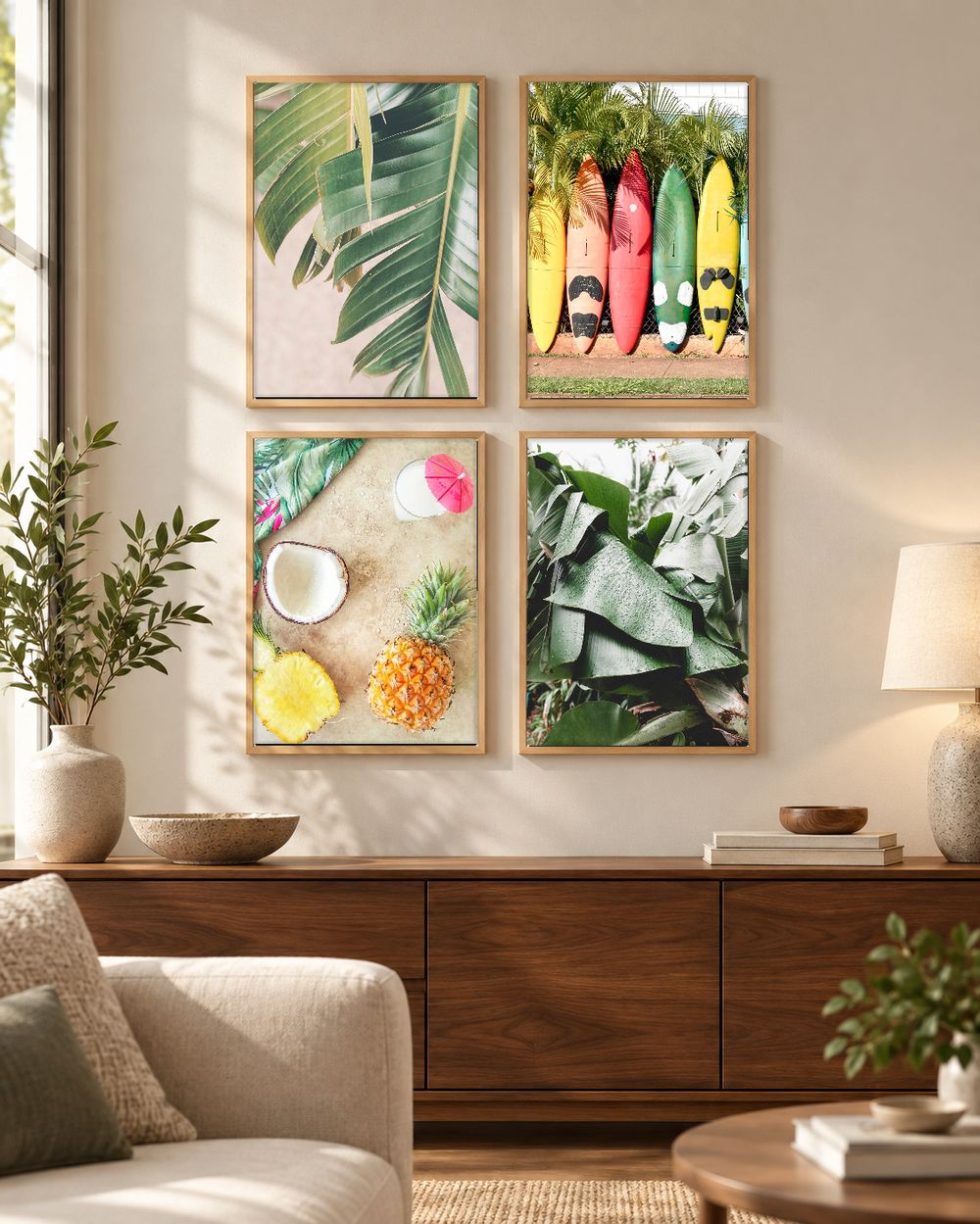 Set de 4 cuadros decorativos que combinan