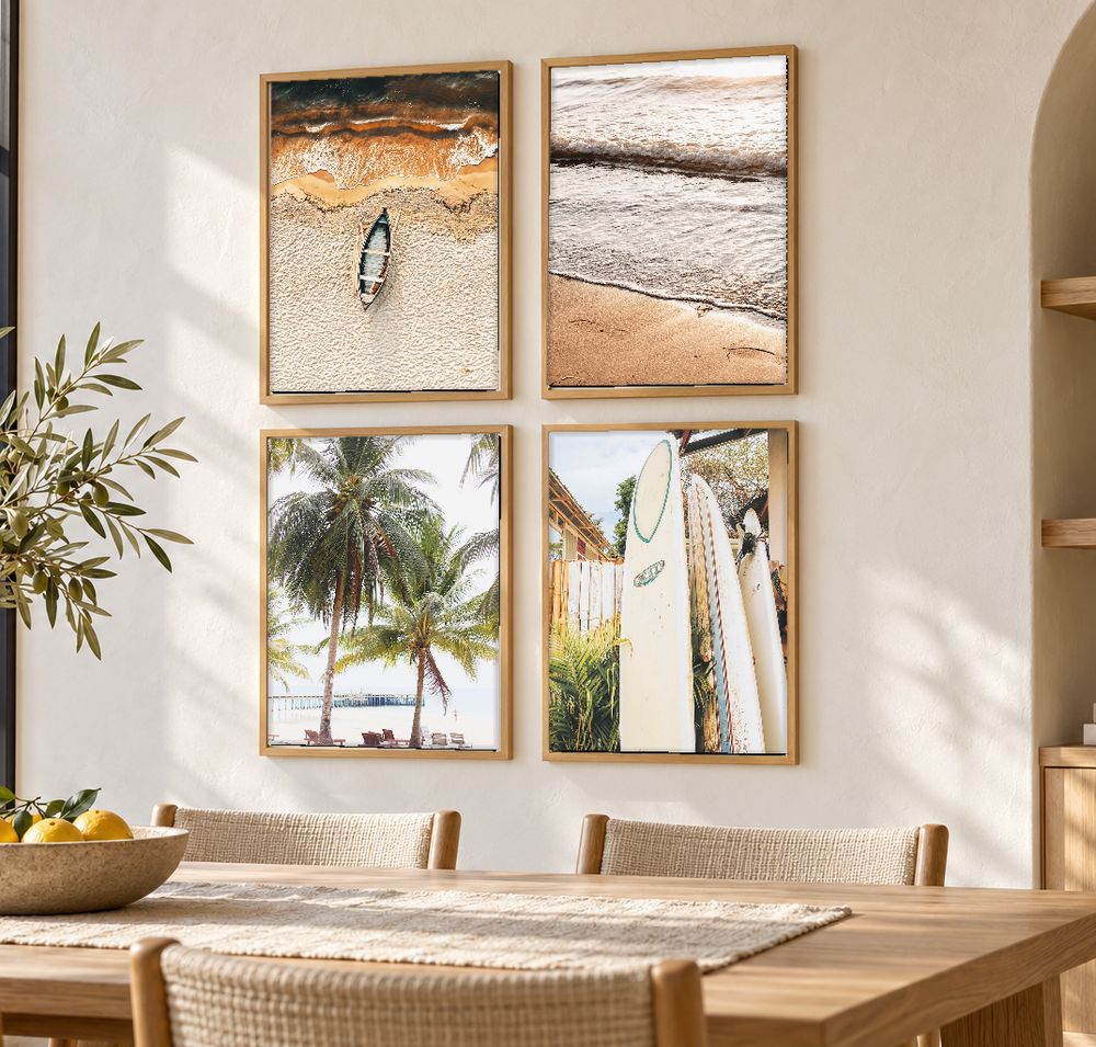 Set de 4 cuadros decorativos que combinan
