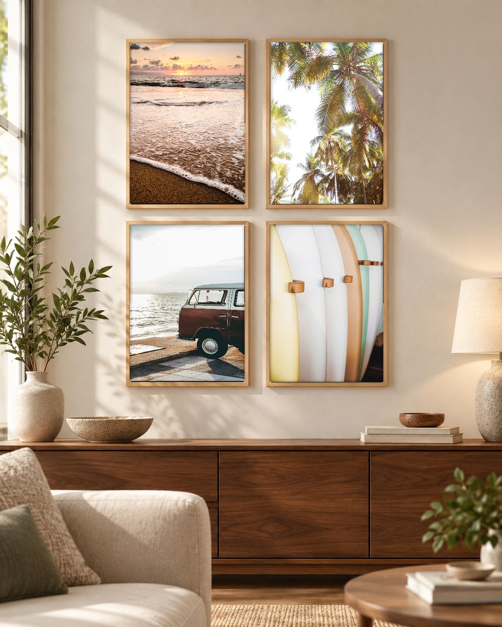 Set de 4 cuadros decorativos que combinan