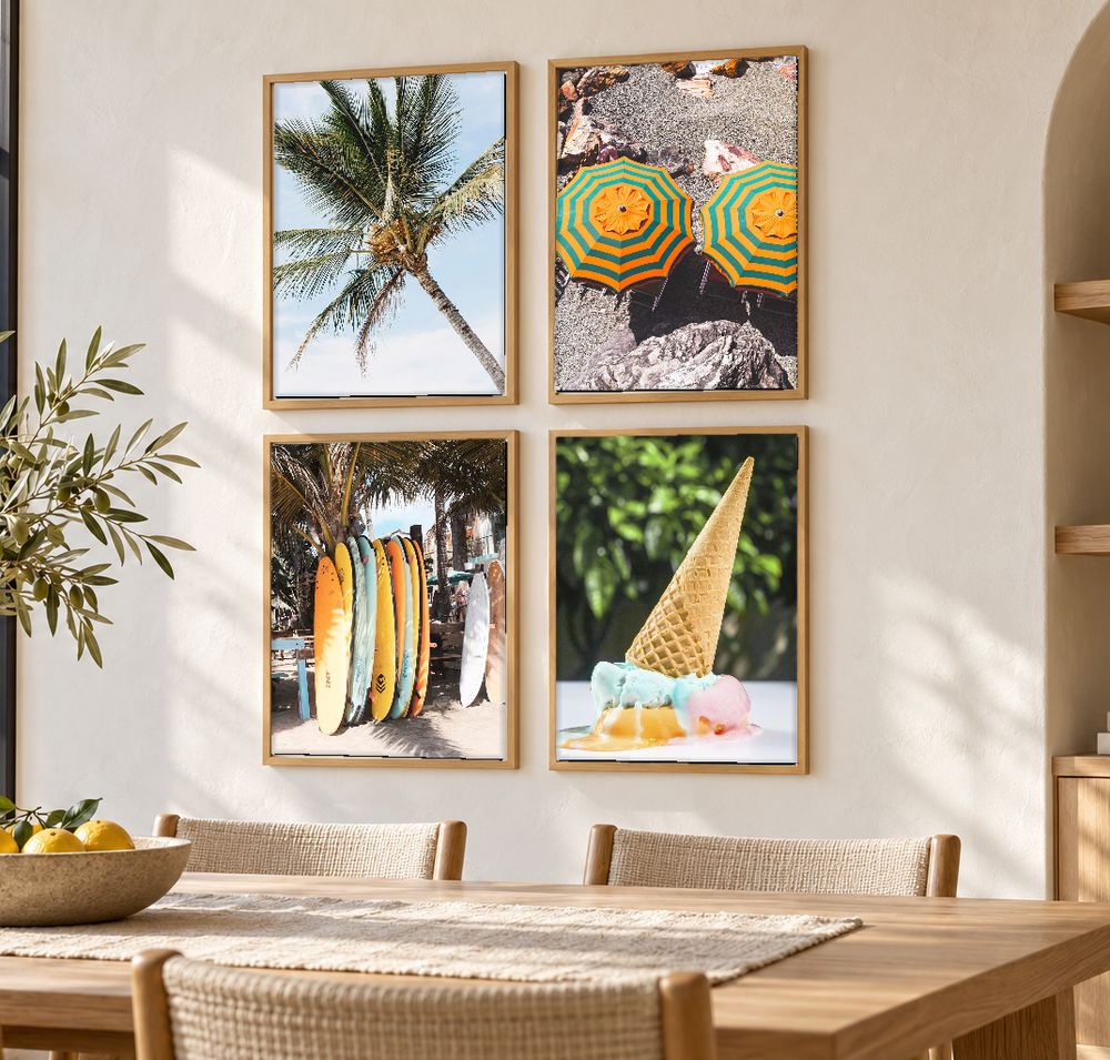Set de 4 cuadros decorativos que combinan
