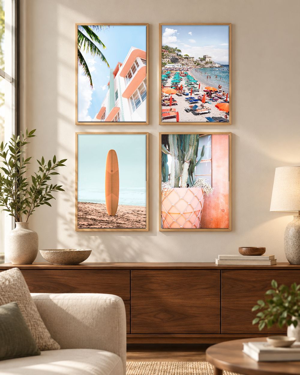 Set de 4 cuadros decorativos que combinan