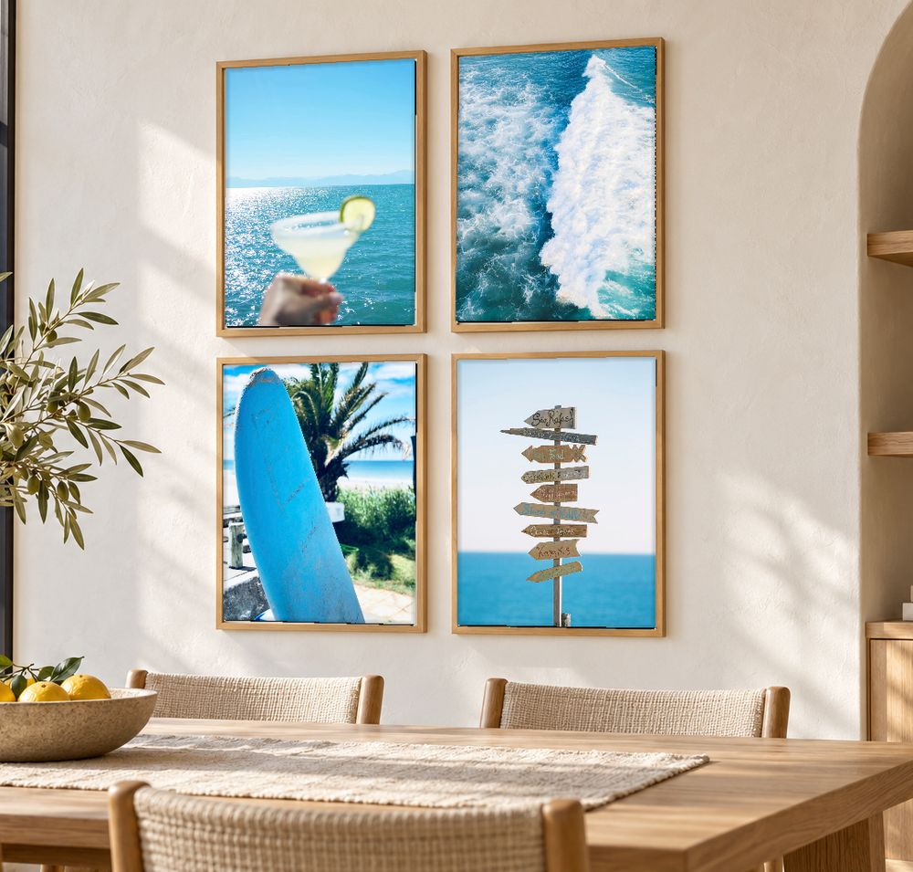 Set de 4 cuadros decorativos que combinan