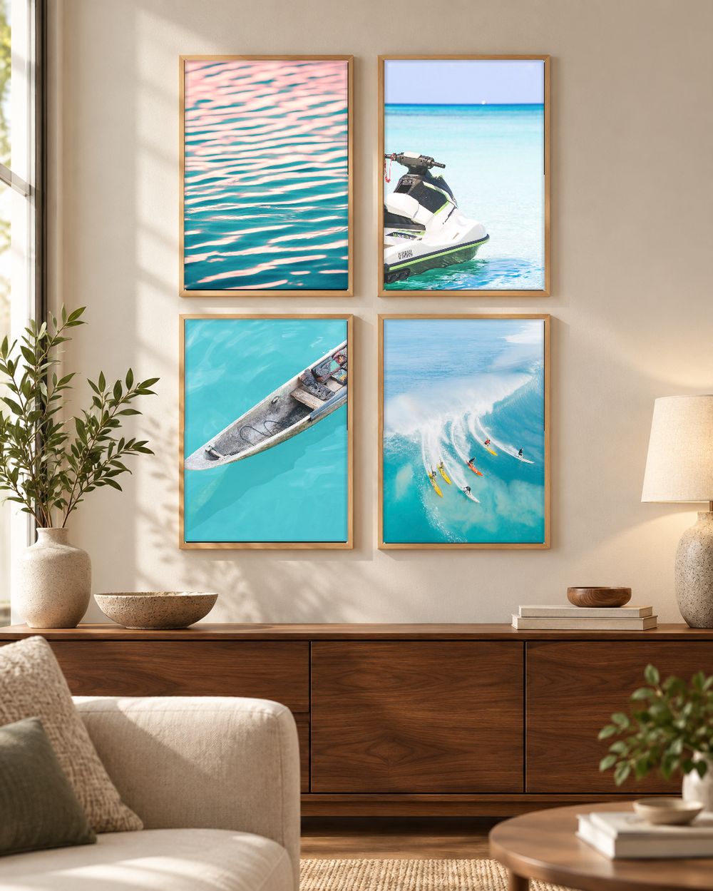 Set de 4 cuadros decorativos que combinan