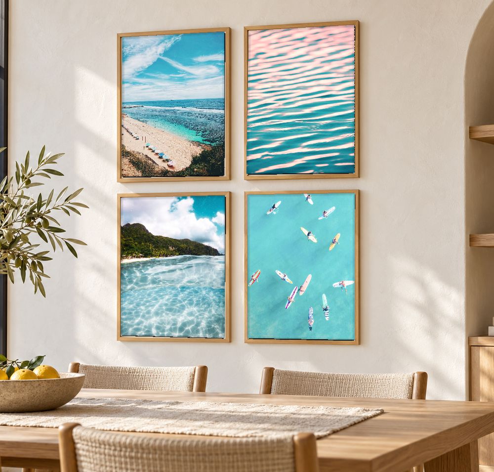 Set de 4 cuadros decorativos que combinan