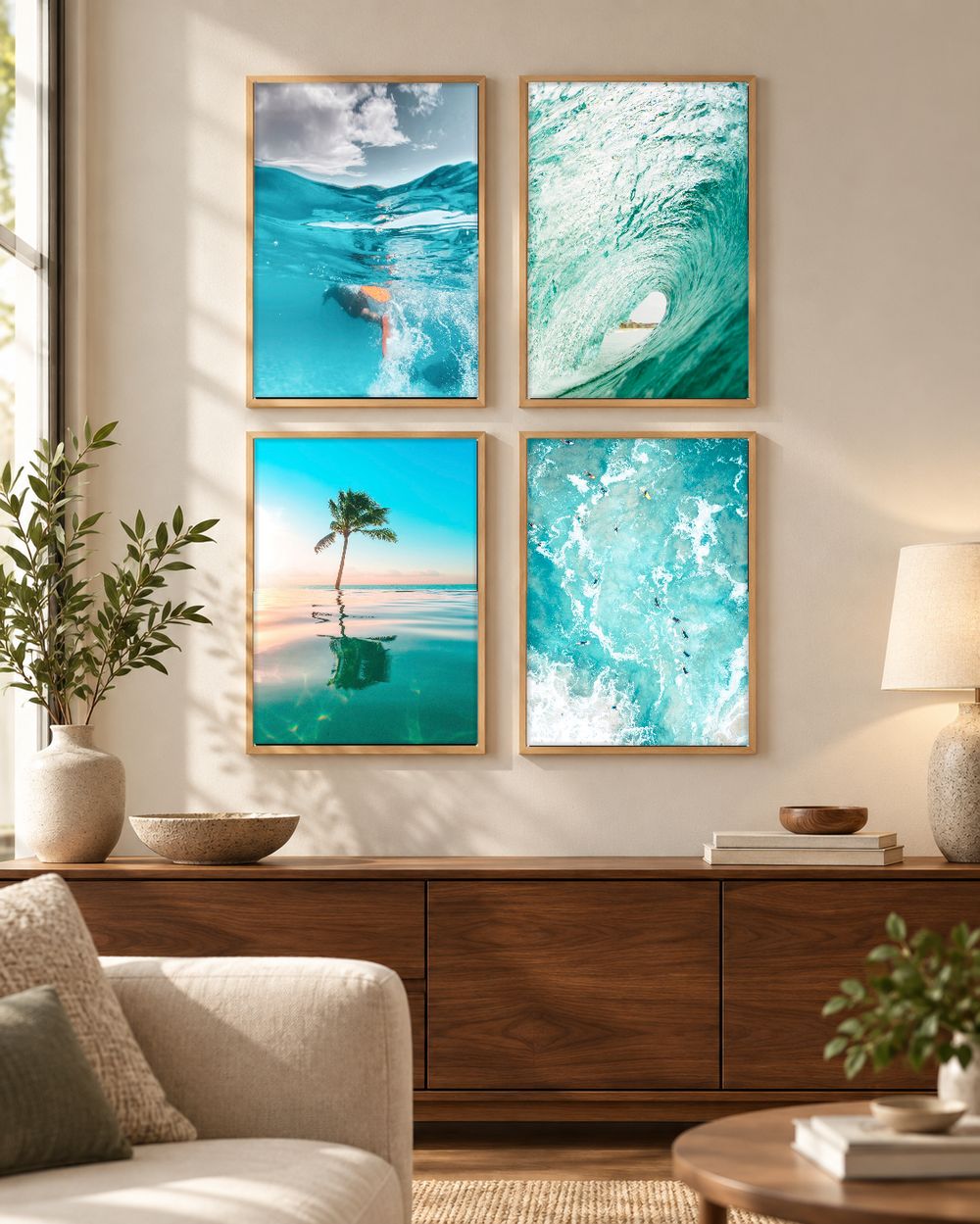 Set de 4 cuadros decorativos que combinan