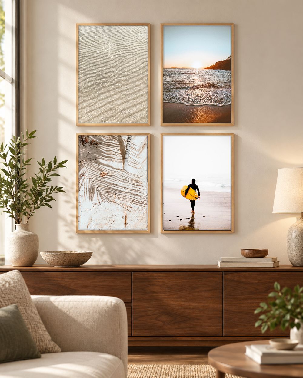Set de 4 cuadros decorativos que combinan