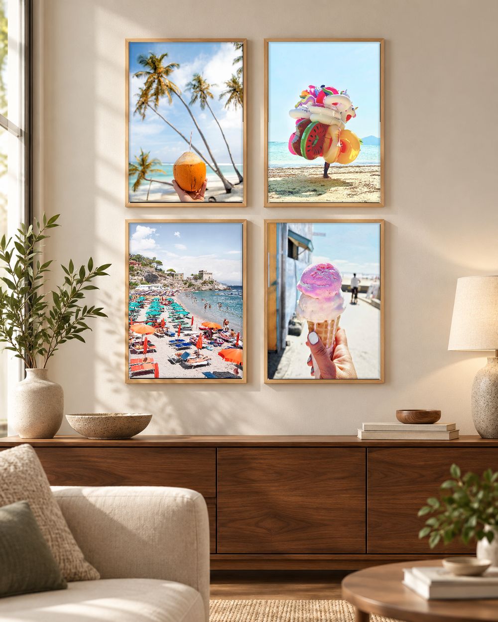 Set de 4 cuadros decorativos que combinan