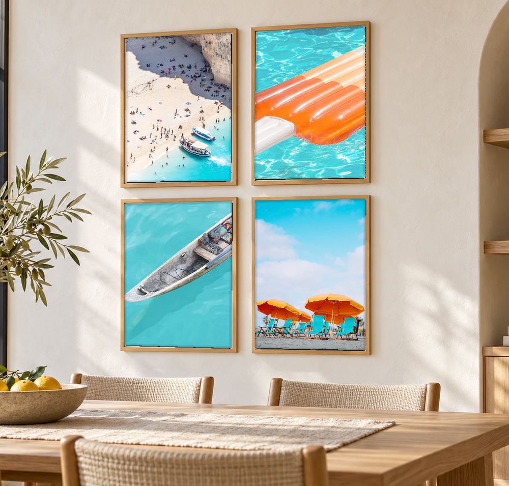 Set de 4 cuadros decorativos que combinan