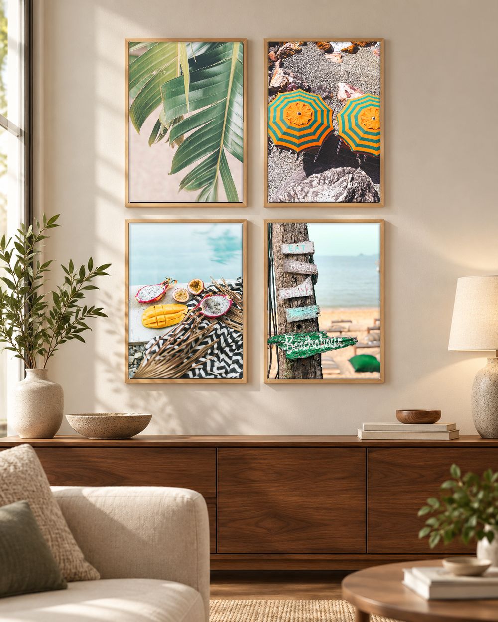 Set de 4 cuadros decorativos que combinan