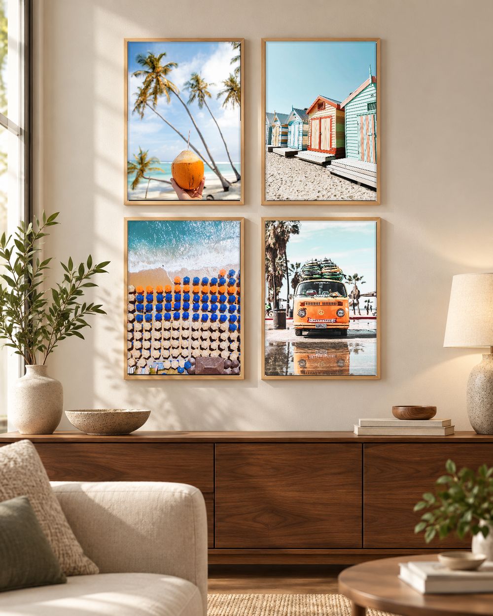 Set de 4 cuadros decorativos que combinan