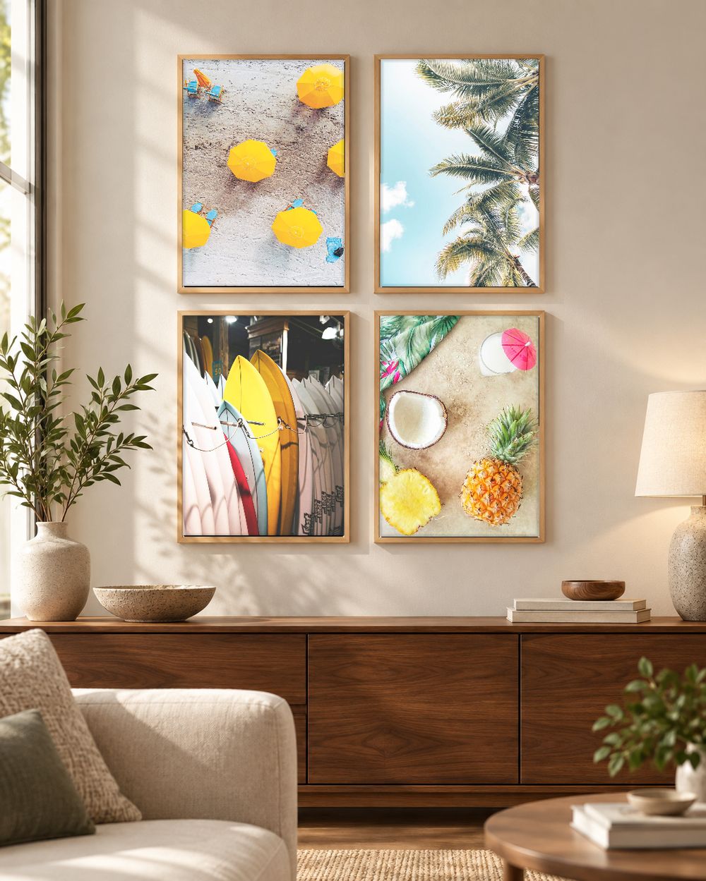 Set de 4 cuadros decorativos que combinan