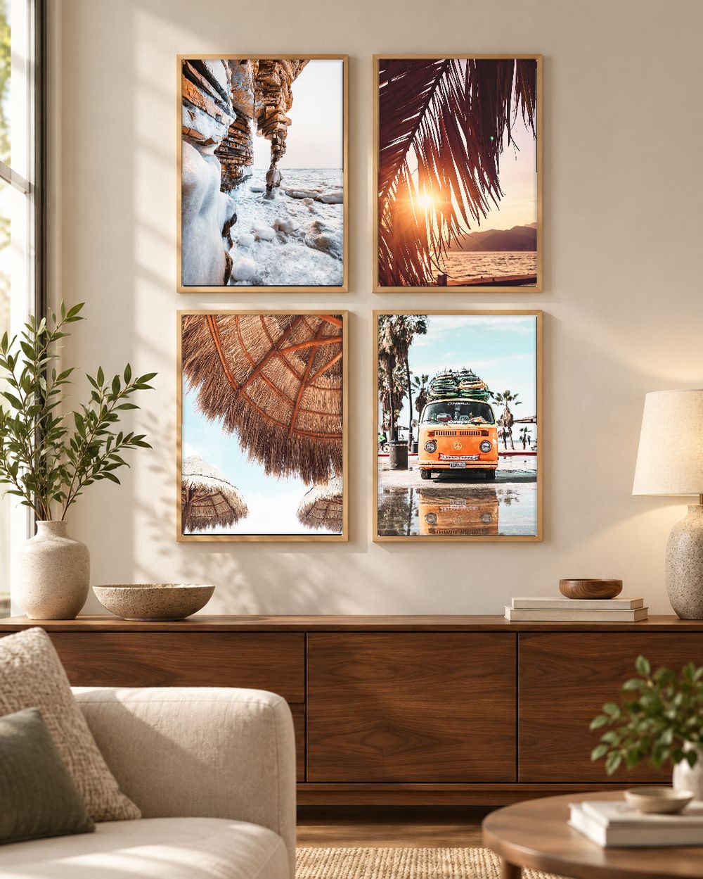 Set de 4 cuadros decorativos que combinan