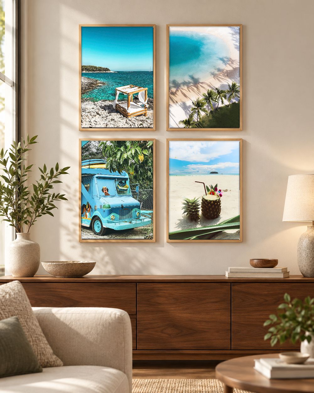 Set de 4 cuadros decorativos que combinan