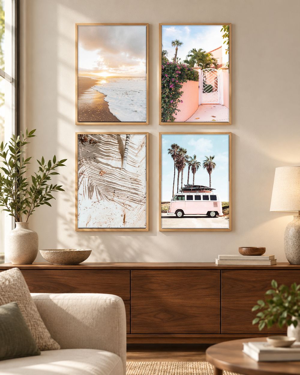 Set de 4 cuadros decorativos que combinan