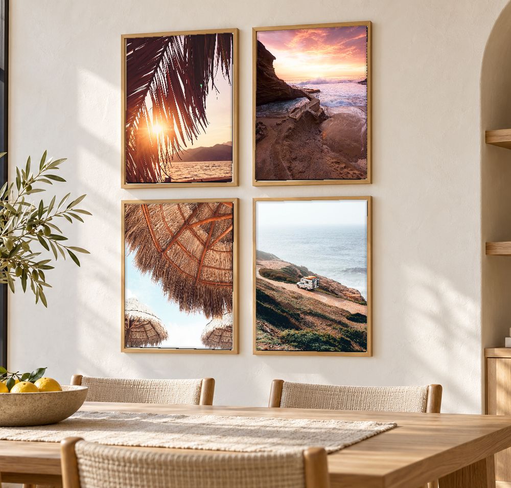Set de 4 cuadros decorativos que combinan