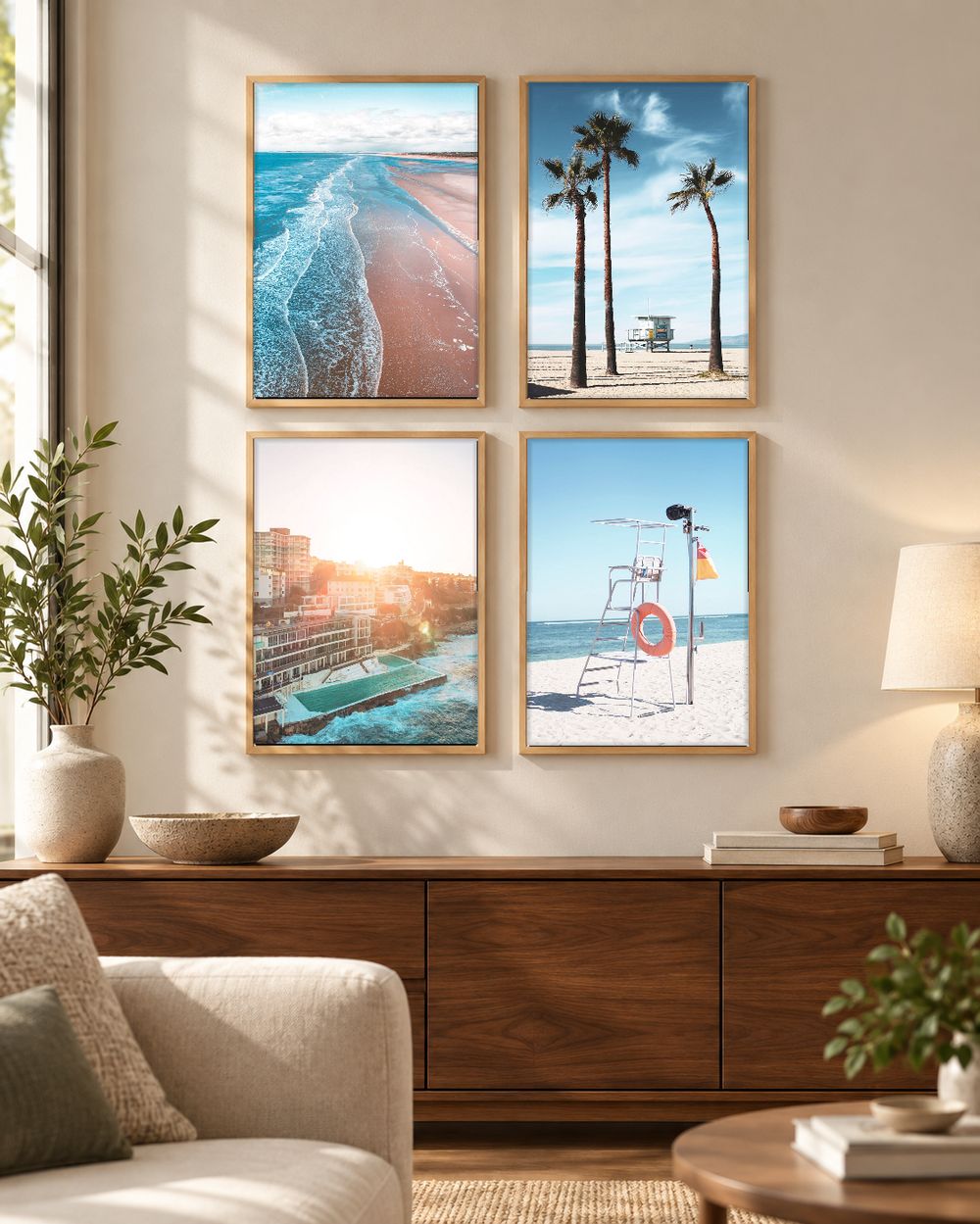 Set de 4 cuadros decorativos que combinan