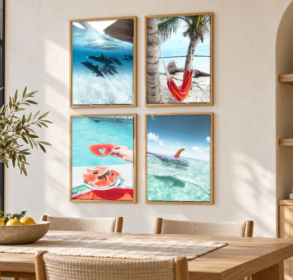 Set de 4 cuadros decorativos que combinan