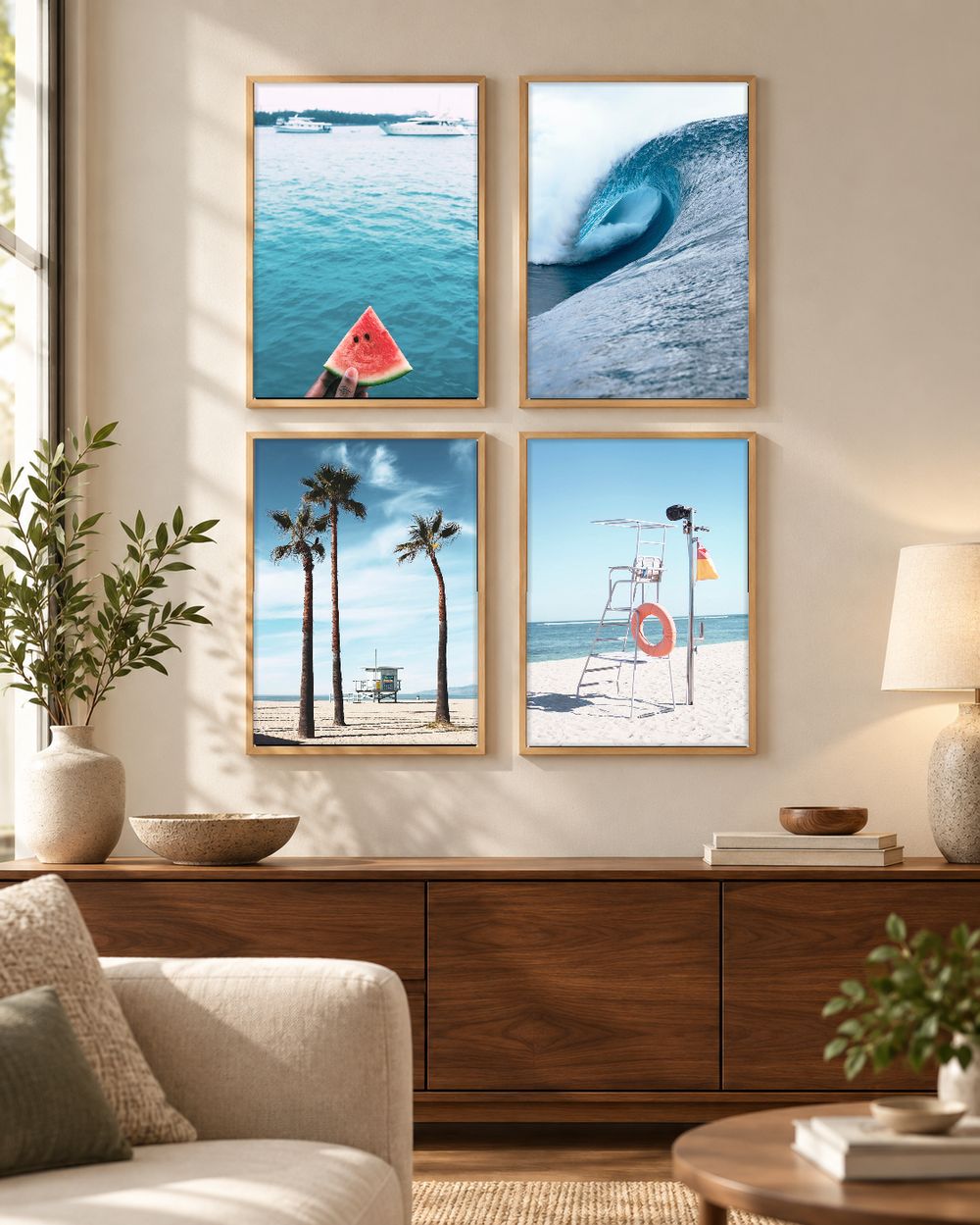 Set de 4 cuadros decorativos que combinan