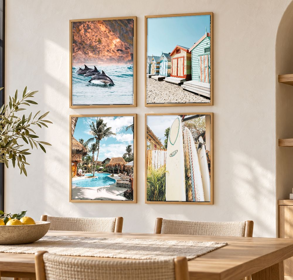 Set de 4 cuadros decorativos que combinan