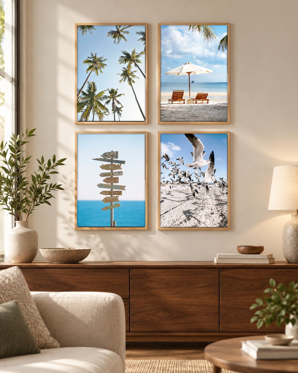 Set de 4 cuadros decorativos que combinan