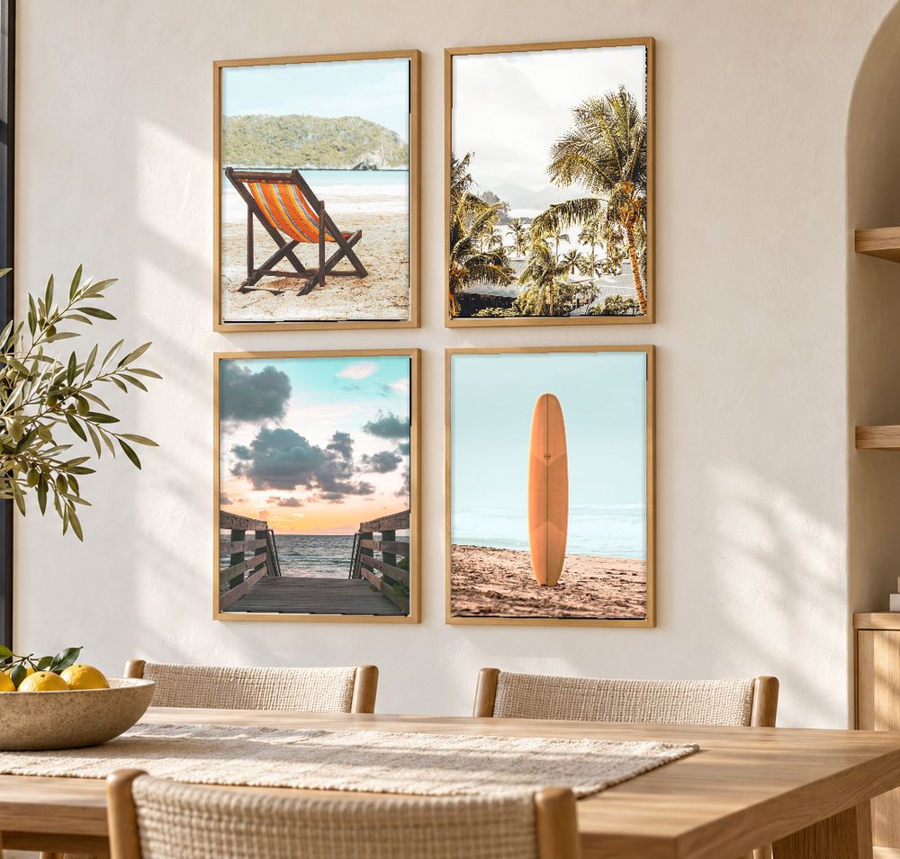 Set de 4 cuadros decorativos que combinan