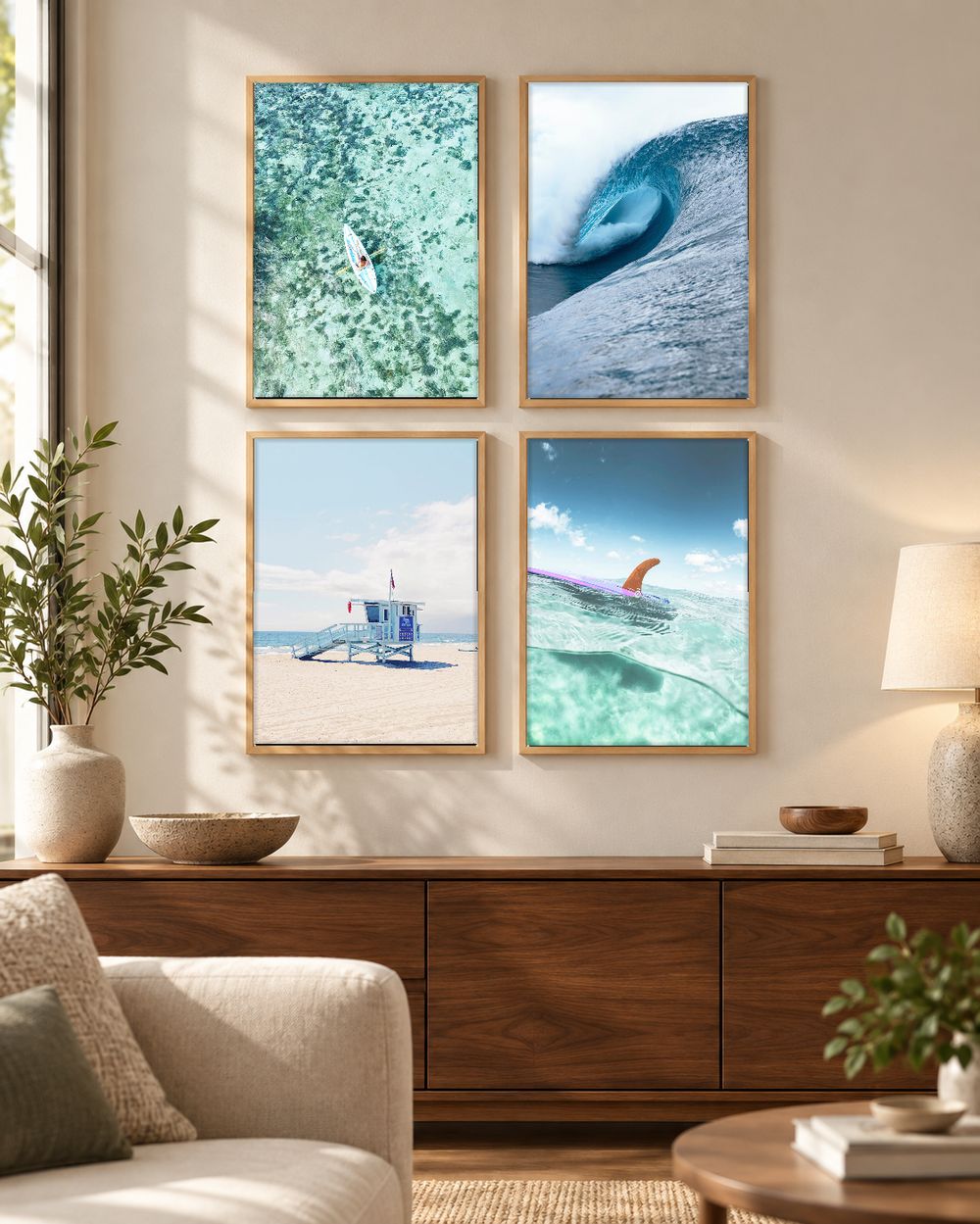 Set de 4 cuadros decorativos que combinan