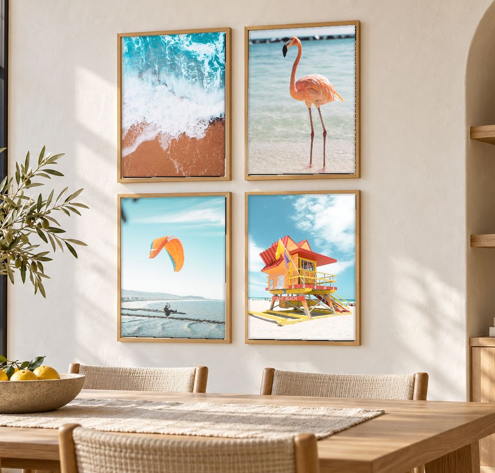 Set de 4 cuadros decorativos que combinan