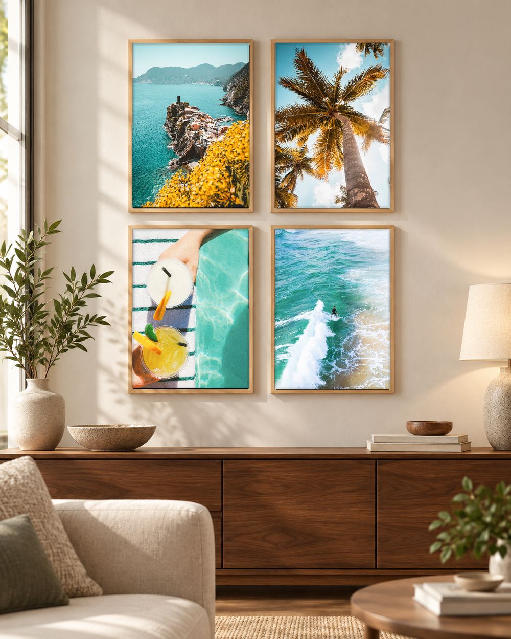 Set de 4 cuadros decorativos que combinan