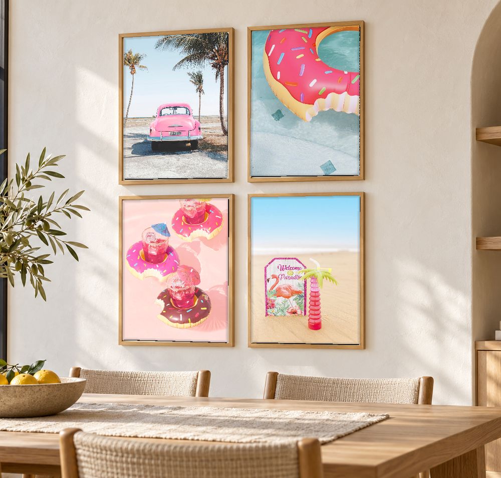 Set de 4 cuadros decorativos que combinan