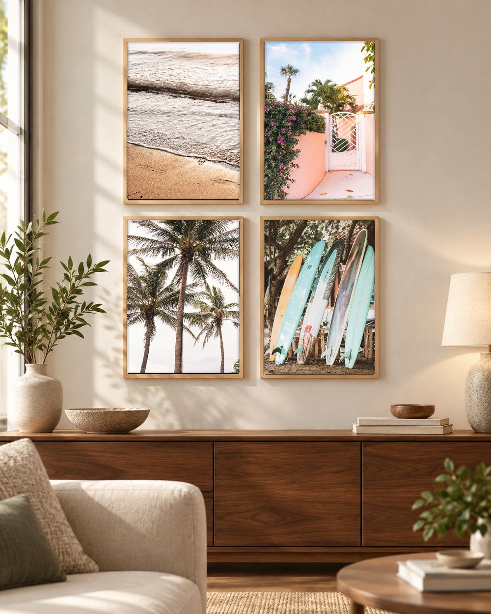Set de 4 cuadros decorativos que combinan