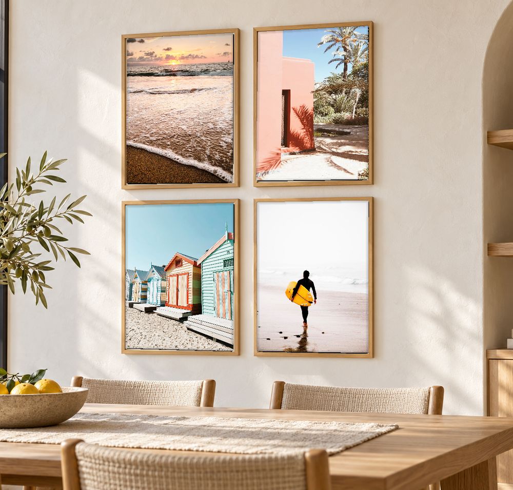 Set de 4 cuadros decorativos que combinan