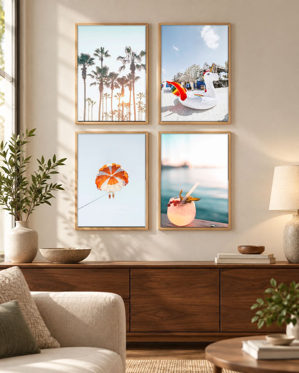 Set de 4 cuadros decorativos que combinan