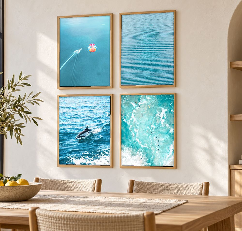 Set de 4 cuadros decorativos que combinan