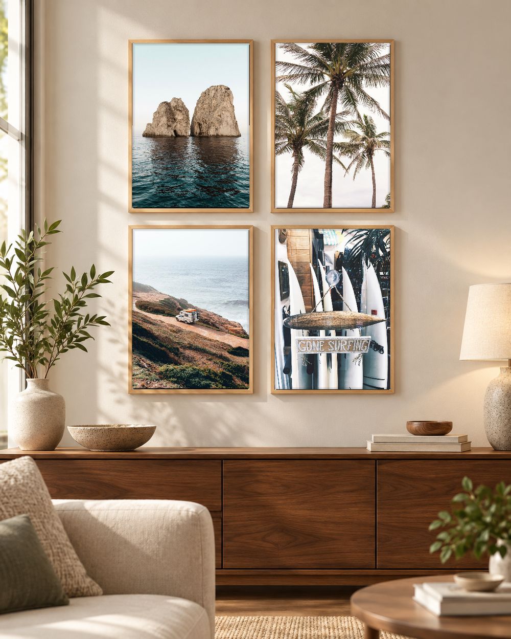 Set de 4 cuadros decorativos que combinan