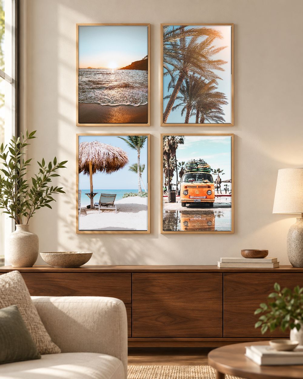 Set de 4 cuadros decorativos que combinan