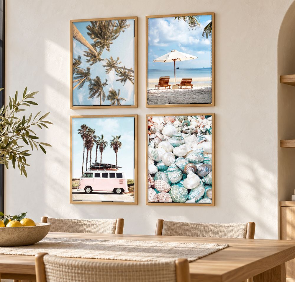 Set de 4 cuadros decorativos que combinan