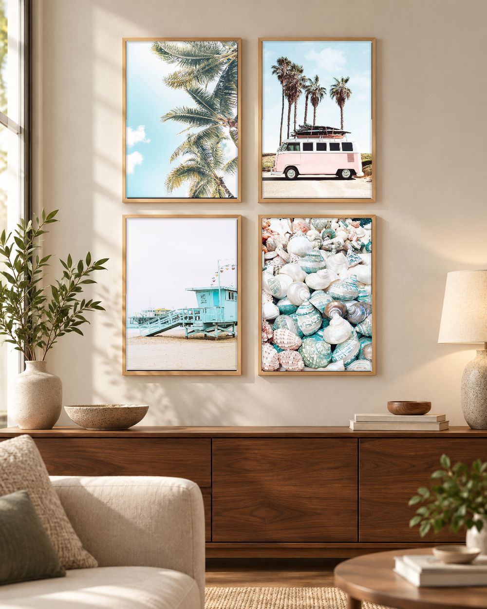 Set de 4 cuadros decorativos que combinan